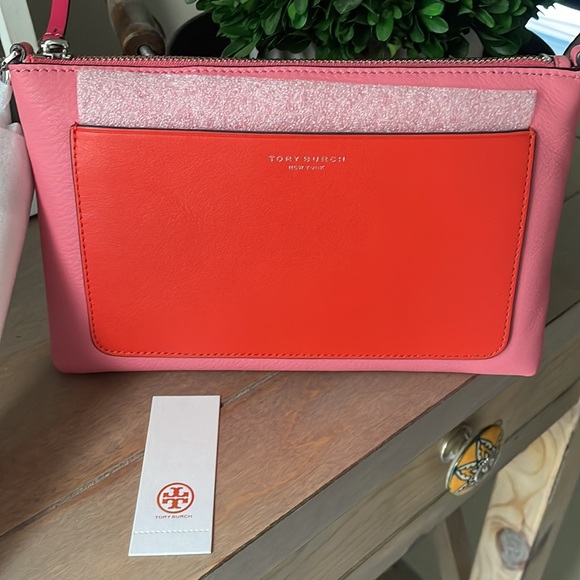 🎀TORY BURCH COLOR BLOCK LEATHER TASSEL CROSSBODY BAG NWT🎀 - Picture 5 of 12